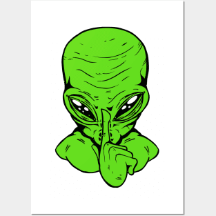 Alien Silent Conspiracy Theory Posters and Art